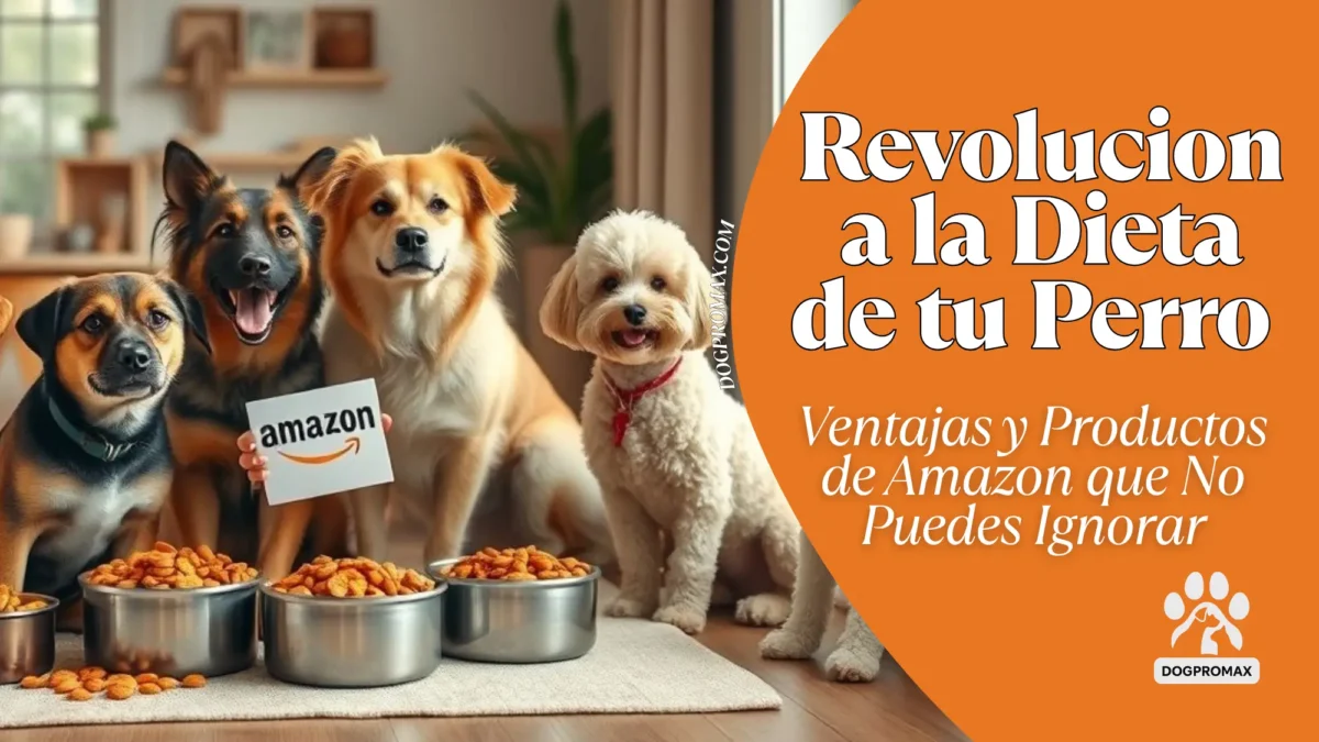 Perros de diferentes razas con dieta natural y productos de Amazon | Dogpromax