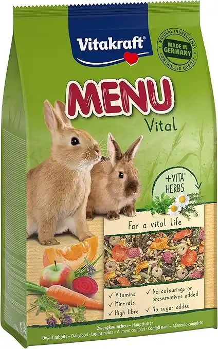 Verduras y frutas para conejos