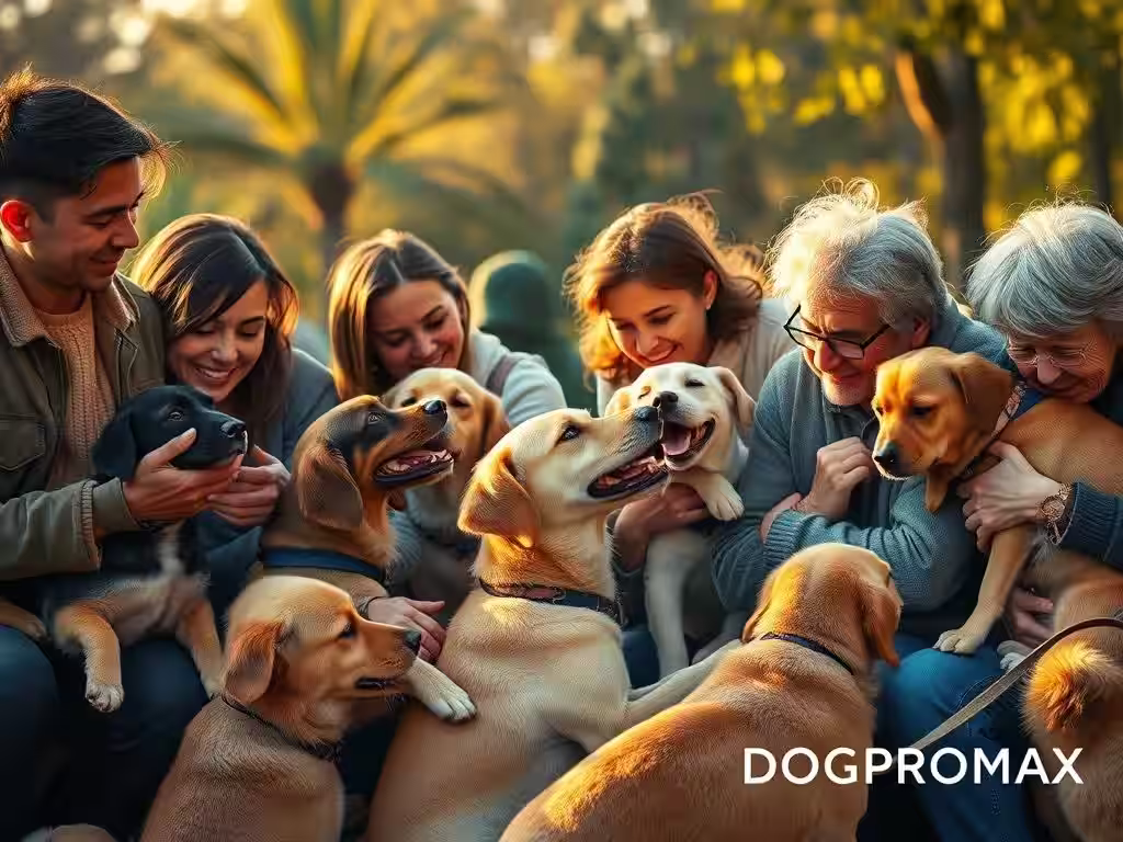 Zesty Paws Omega 3 vs Otras Marcas – ¿Cuál es el Mejor para tu Perro en 2025? 6 Perros emotivos con sus dueños en el parque — dogpromax.