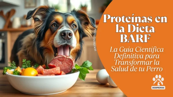 Perro saludable comiendo dieta BARF rica en proteínas | Dogpromax