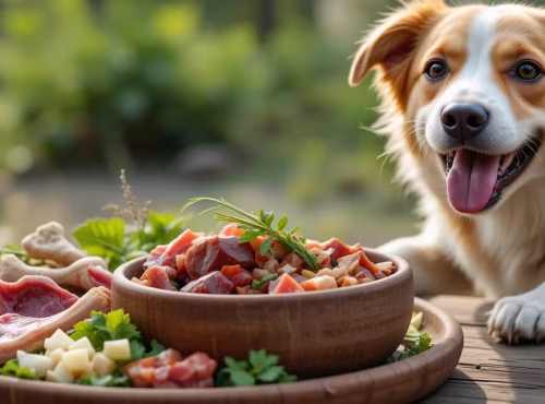 PERRO COMIENDO BARF DOGPROMAX